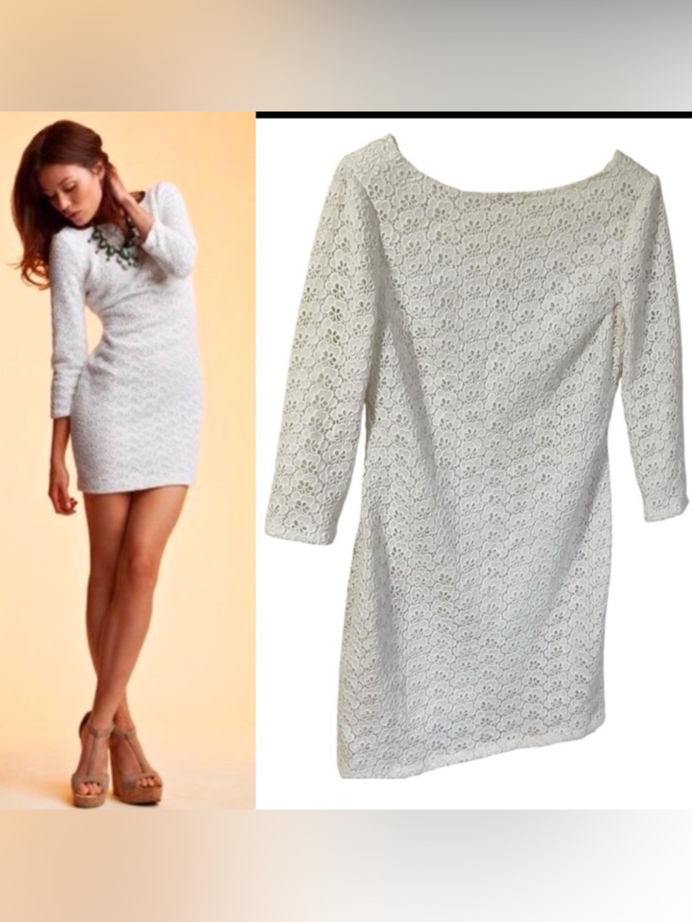 Diane Von Furstenberg DVF White Sarita
Acorn‎ Lace Mini Dress 4